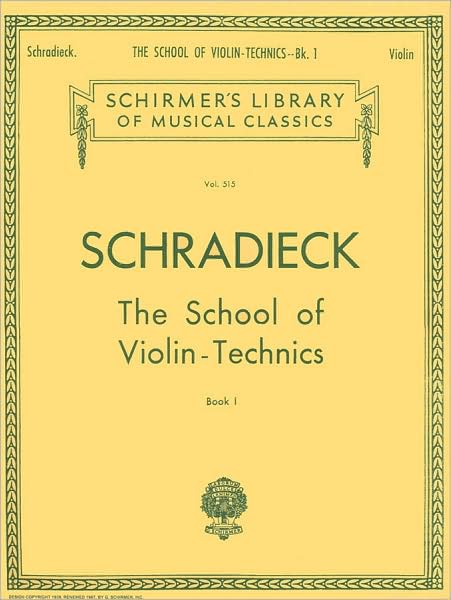 Cover for Schradieck Henry · School of Violin Technics - Book 1: Exercises for Promoting Dexterity (Paperback Book) (1986)