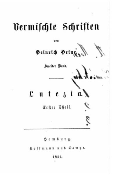 Cover for Heinrich Heine · Vermischte Schriften (Paperback Bog) (2016)