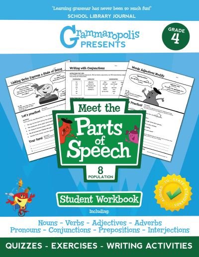 Cover for Coert Voorhees · The Parts of Speech Workbook, Grade 4 - Grammaropolis Grammar Workbooks (Paperback Book) (2020)