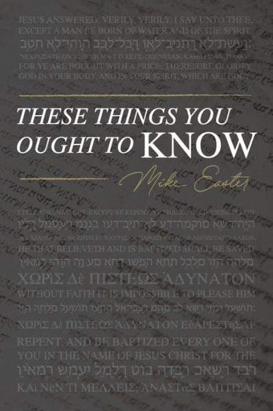 Cover for Mike Easter · These Things You Ought To Know (Paperback Book) (2020)