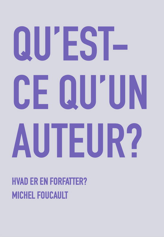 Cover for Michel Foucault · Hvad er en forfatter? (Taschenbuch) [1. Ausgabe] (2021)