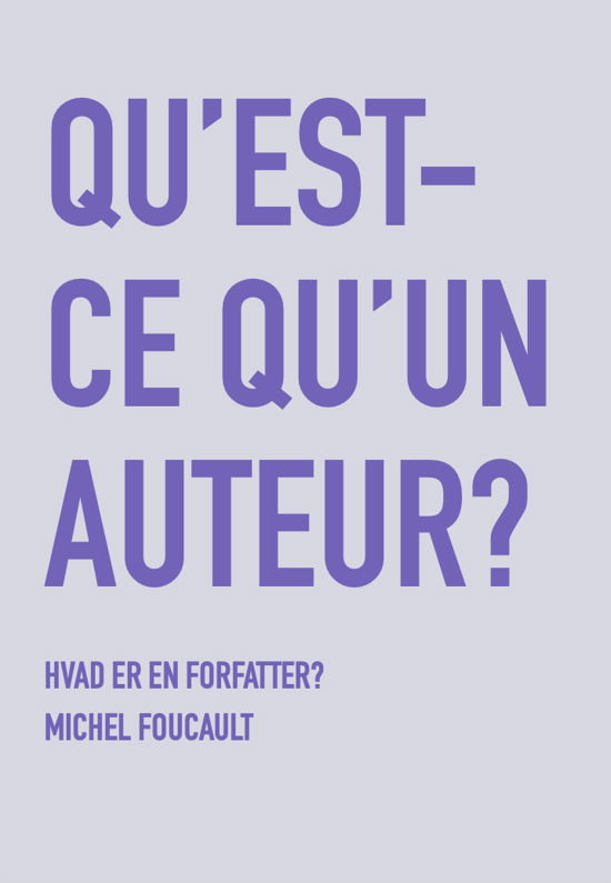 Cover for Michel Foucault · Hvad er en forfatter? (Paperback Bog) [1. udgave] (2021)