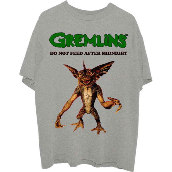 Cover for Gremlins · Gremlins Unisex T-Shirt: Stripe Do Not Feed (Grey) (T-shirt)