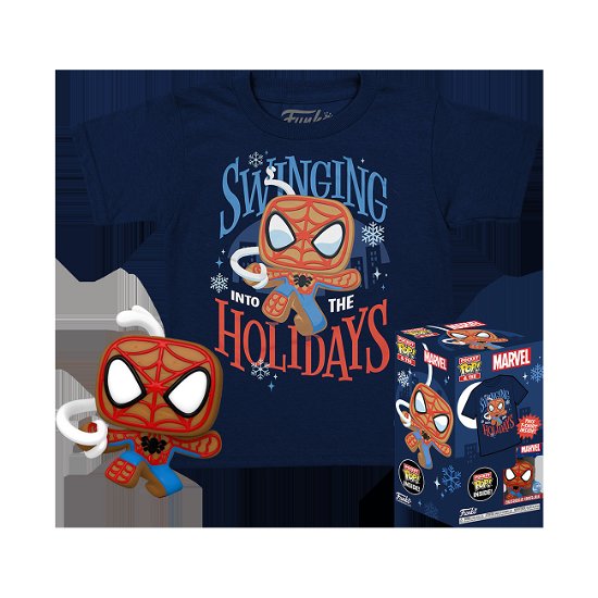 Cover for Funko · Funko Pocket Pop! &amp; Tee (child): Marvel - Gingerbread Spider-man (special Edition) Bobble-head Vinyl (N/A)