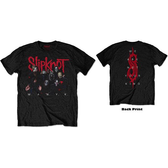 Slipknot Unisex T-Shirt: WANYK Logo (Back Print) - Slipknot - Produtos -  - 5056170693332 - 