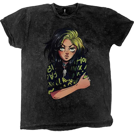 Cover for Billie Eilish · Billie Eilish Unisex T-Shirt: Anime Billie (Wash Collection) (T-shirt) [size L]