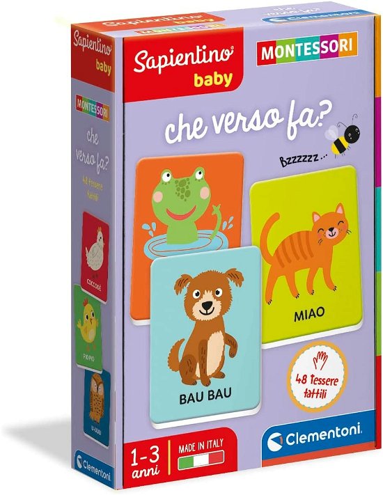 Cover for Clementoni · Clementoni Sapientino Baby Educativo Made In Italy Montessori Baby Montessori Baby Che Verso Fa? (Legetøj)