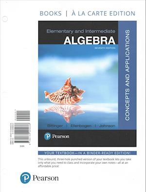 Cover for Marvin L. Bittinger · Elementary and Intermediate Algebra Concepts and Applications, Books a la Carte Edition Plus MyLab Math -- Access Card Package (Loose-leaf) (2017)