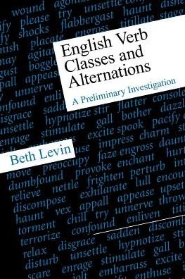 Cover for Beth Levin · English Verb Classes and Alternations: A Preliminary Investigation (Paperback Bog) [New edition] (1993)