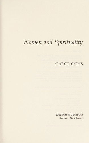 Cover for Ochs · Women &amp; Spirituality Pb (Book) (1989)