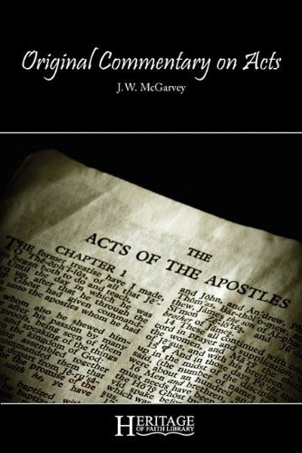 Cover for J. W. McGarvey · Original Commentary on Acts (Paperback Book) (2009)