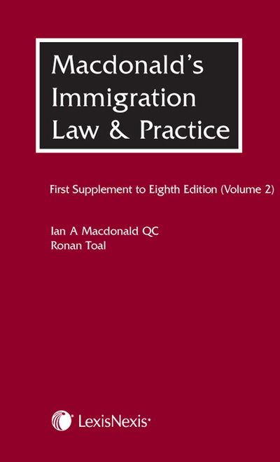 Cover for Ian Macdonald · Macdonald's Immigration Law &amp; Practice - Volume 2: First Supplement to the Eighth Edition (Taschenbuch) (2011)