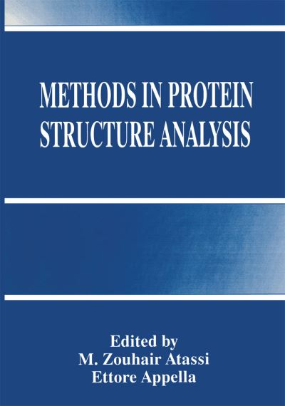 Cover for M Zouhair Atassi · Methods in Protein Structure Analysis (Pocketbok) [Softcover reprint of the original 1st ed. 1995 edition] (2013)