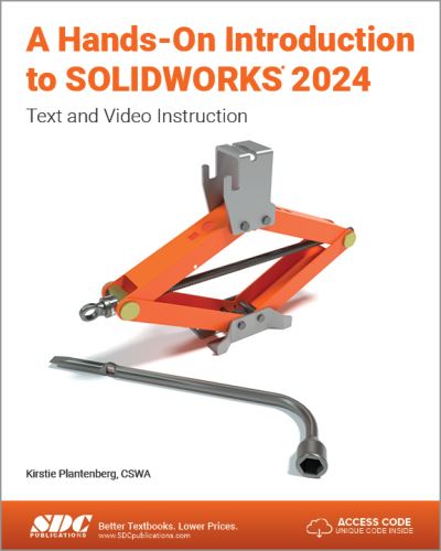 Cover for Kirstie Plantenberg · A Hands-On Introduction to SOLIDWORKS 2024: Text and Video Instruction (Pocketbok) (2024)