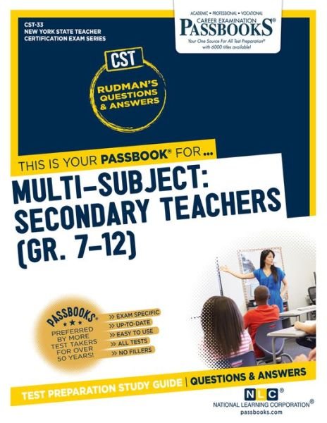 Cover for National Learning Corporation · Multi-Subject: Secondary Teachers (Gr. 7-12) (CST-33): Passbooks Study Guide (Paperback Book) (2021)