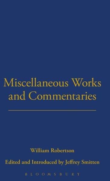 Cover for William Robertson Smith · Miscellaneous Works and Commentaries (Hardcover Book) (1999)