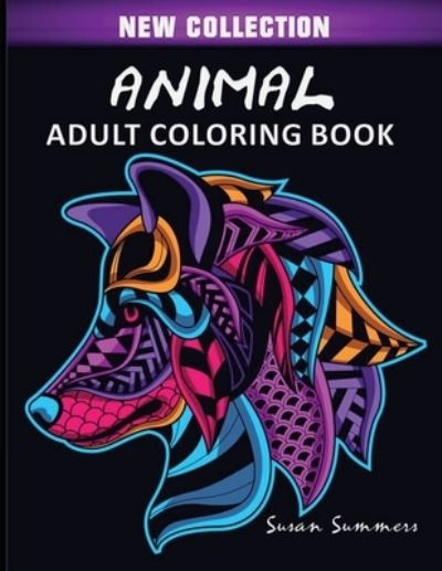 Cover for Susan Summers · Animal Adult Coloring Book (Paperback Bog) (2020)