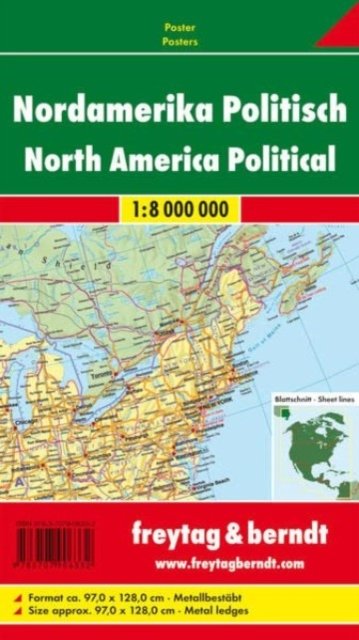 Cover for Freytag-berndt Und Artaria Kg · North America Map Provided with Metal Ledges / Tube 1:8 000 000 (Map) (2009)