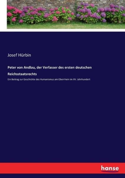 Cover for Hürbin · Peter von Andlau, der Verfasser (Buch) (2017)