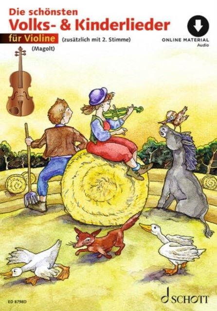 Cover for Die schonsten Volks- und Kinderlieder : sehr leicht bearbeitet. 1-2 violins. (Sheet music) (2023)