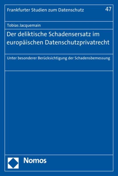 Cover for Jacquemain · Der deliktische Schadensersa (Book) (2017)