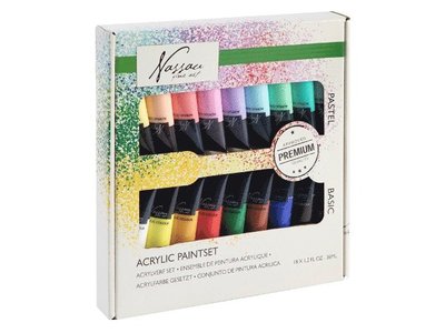 Akrylfärg i låda : 18 färger x 36 ml, basfärger och pastellfärger - - Livros - Legind A/S - 9788775375332 - 17 de julho de 2023