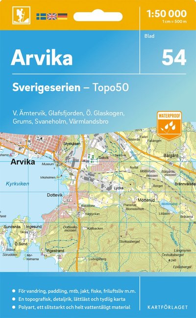 Cover for Arvika - Sverigeserien Topo50 (Map) (2025)