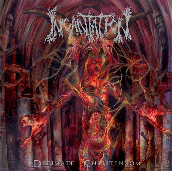 Cover for Incantation · Decimate Christendom (Clear Black / Red Vinyl) (LP) (2023)