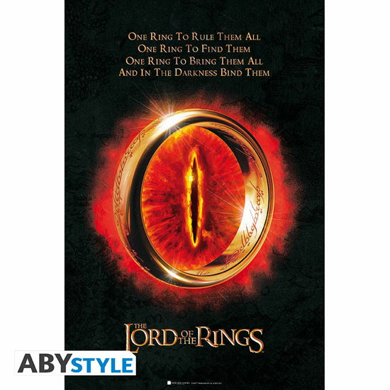 LORD OF THE RINGS - Poster « The One Ring » (91.5x - Großes Poster - Fanituote -  - 3665361065333 - torstai 7. helmikuuta 2019