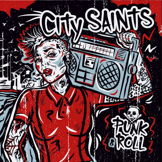 Cover for City Saints · Punk &amp; Roll (Splatter On Babyblue Vinyl) (LP) (2024)