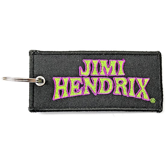 Jimi Hendrix Keychain: Arched Logo (Double Sided Patch) - The Jimi Hendrix Experience - Merchandise -  - 5056368600333 - 