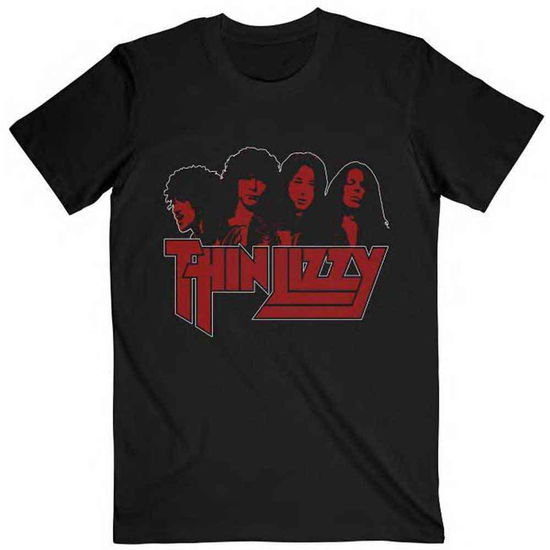 Thin Lizzy Unisex T-Shirt: Band Photo Logo - Thin Lizzy - Marchandise -  - 5056561030333 - 