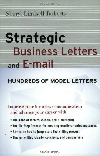 Cover for Sheryl Lindsell-roberts · Strategic Business Letters and E-mail (Paperback Book) (2004)