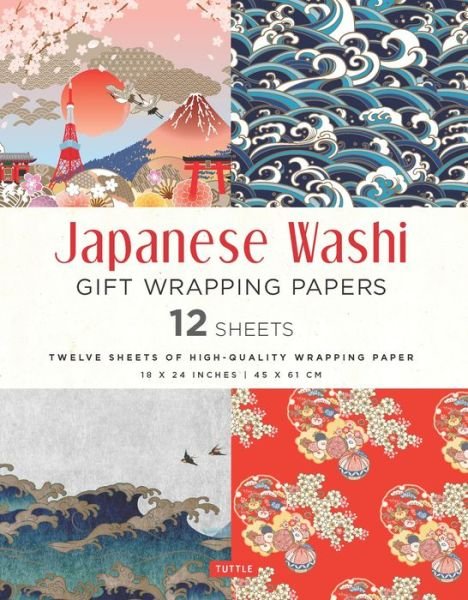 Cover for Tuttle Publishing · Japanese Washi Gift Wrapping Papers - 12 Sheets: 18 x 24 inch (45 x 61 cm) Wrapping Paper (Paperback Book) (2020)