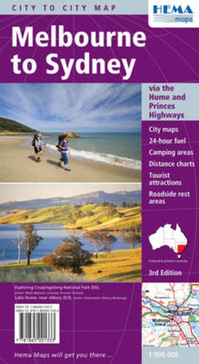 Melbourne to Sydney via the Hume and Princes Highway - Hema Maps - Books - Hema Maps - 9781865001333 - December 31, 2007