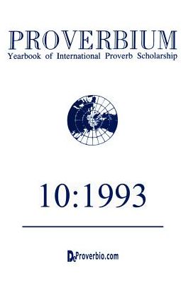 Cover for Wolfgang Mieder · Proverbium: Yearbook of International Proverb Scholarship (Paperback Book) (1993)