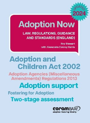 Cover for Roy Stewart · Adoption Now: Law, regulations, guidance and standards (England) (Paperback Book) (2024)