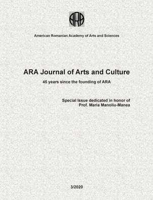 Cover for Nicolae N Negulescu · ARA Journal of Arts and Culture, Nr. 3 (Paperback Book) (2020)