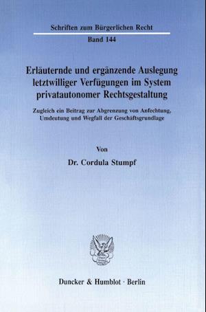 Cover for Stumpf · Erläuternde und ergänzende Ausle (Book) (1991)