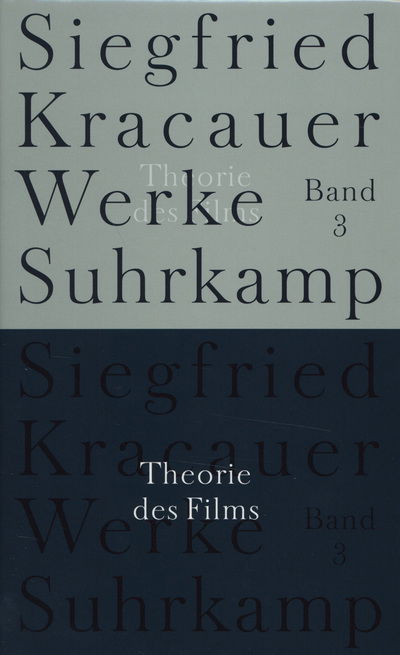 Cover for Siegfried Kracauer · Werke In Neun Banden: Band 3: Theorie Des Films. Die Errettung Der Ausseren Wirk (Book)