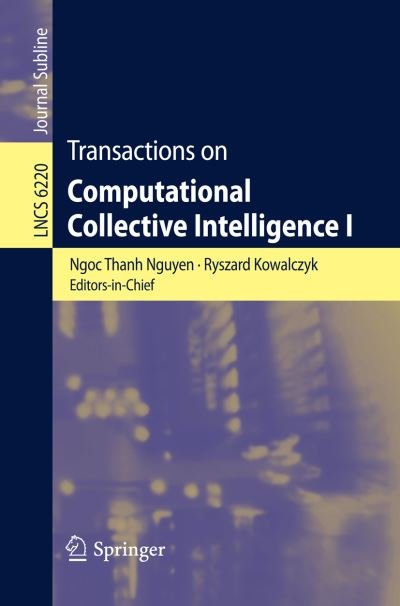 Cover for Ngoc Thanh Nguyen · Transactions on Computational Collective Intelligence - Lecture Notes in Computer Science (Paperback Book) (2010)