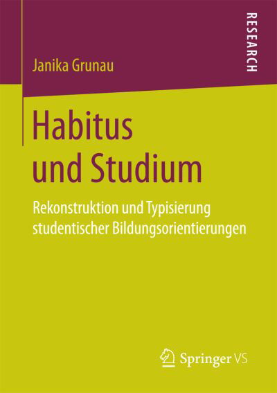 Habitus und Studium - Grunau - Böcker -  - 9783658160333 - 25 oktober 2016