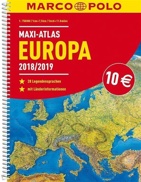Cover for Mair-Dumont · Marco Polo: Marco Polo Maxi Atlas Europa 2018/2019 (Spiral Book) (2018)
