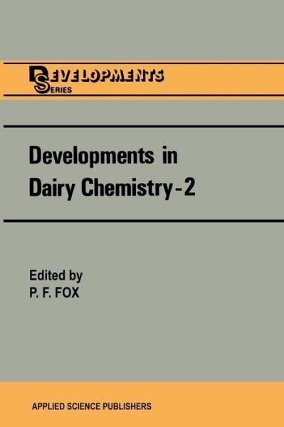 Cover for P F Fox · Developments in Dairy Chemistry-2: Lipids (Paperback Book) [1983 edition] (2012)