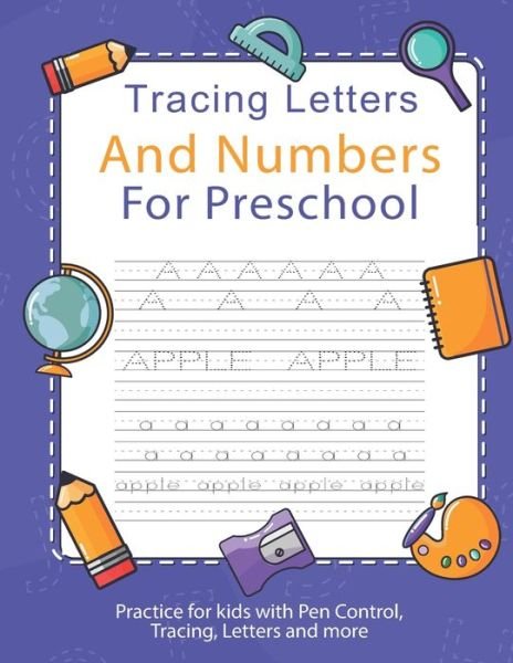 Cover for Mrx Activity · Tracing Letters And Numbers For Preschool: Handwriting activity workbook for kids this Number Tracing book helps kids of Preschoolers to start learning, practice numbers and letters to improve their handwriting (Paperback Book) (2021)