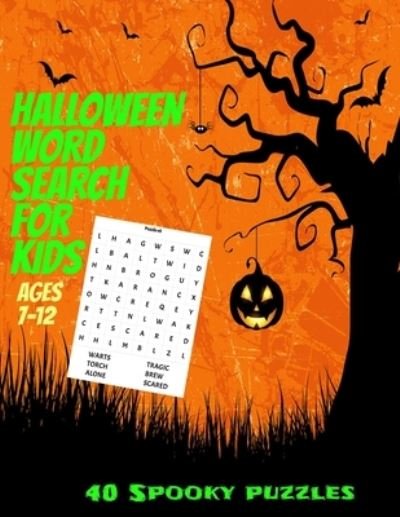 Cover for Bone Yard Press · Halloween Word Search for Kids Ages 7-12 (Paperback Book) (2020)