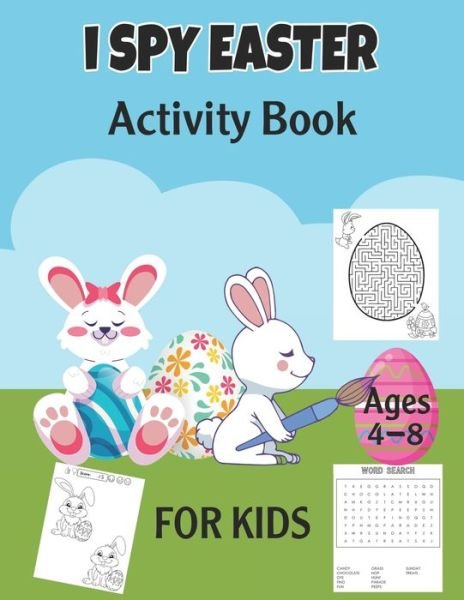 Cover for Elm Adam · I Spy Easter Activity Book For Kids Ages 4-8 (Paperback Bog) (2021)