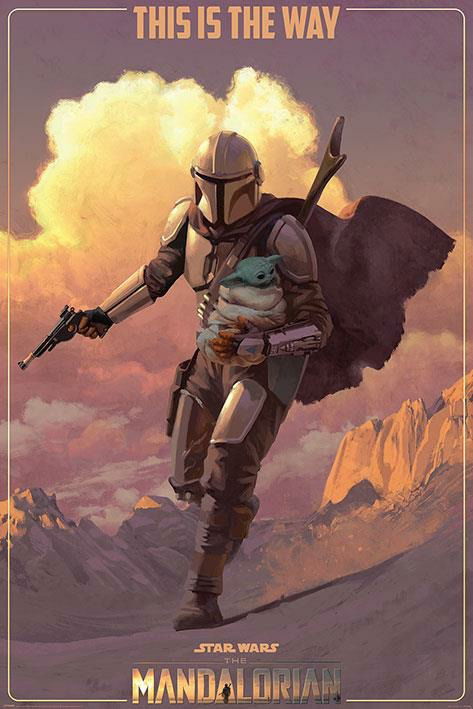 On The Run Maxi Poster - Star Wars: The Mandalorian - Marchandise - Pyramid Posters - 5050574347334 - 