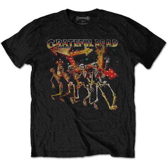 Grateful Dead Unisex T-Shirt: Truckin' Skellies Vintage - Grateful Dead - Koopwaar -  - 5056561059334 - 