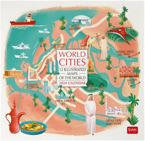 Cover for Legami · Wall Calendars - 2024 Wall Calendar - World Cities - 30x29 - Cities (Paperback Bog) (2023)